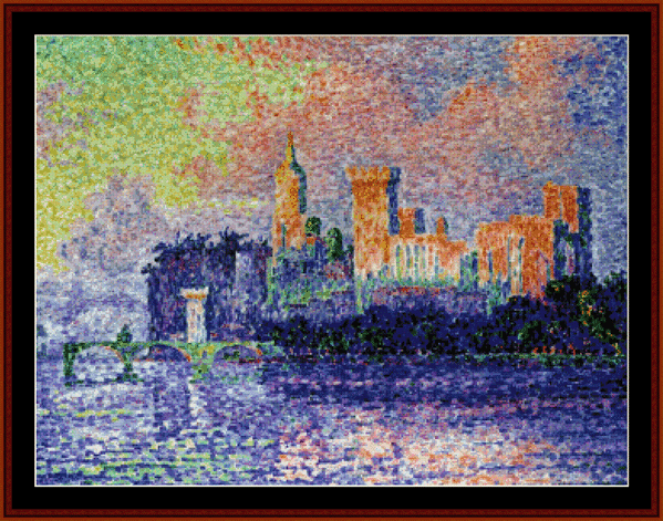 Papal Palace, Avignon - Paul Signac cross stitch pattern
