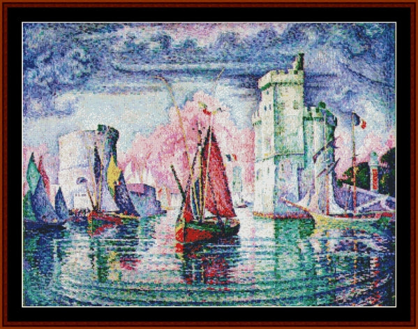 Port of La Rochelle - Paul Signac pdf cross stitch pattern