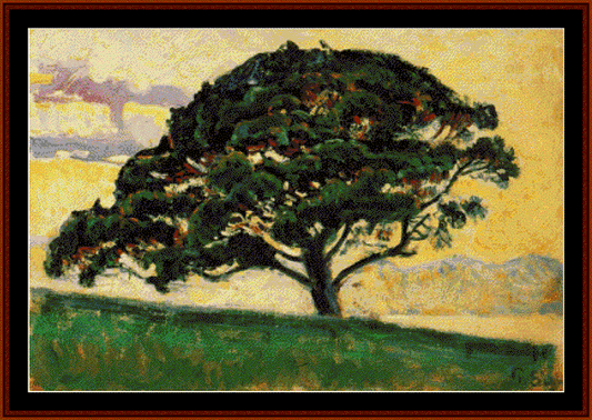 The Bonaventure Pine, 1893 - Paul Signac cross stitch pattern