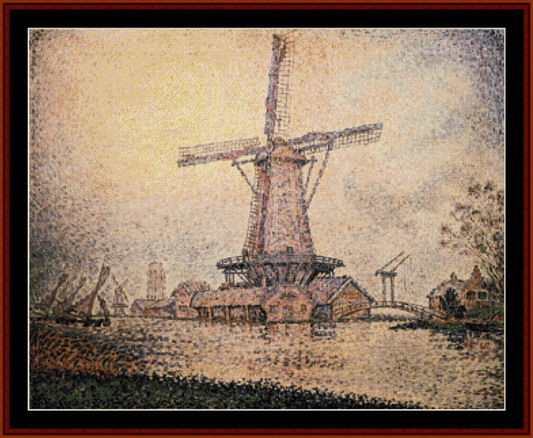 Dutch Mill at Edam - Paul Signac cross stitch pattern