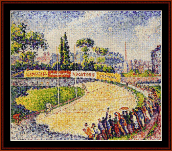The Velodrome, 1899 - Paul Signac cross stitch pattern