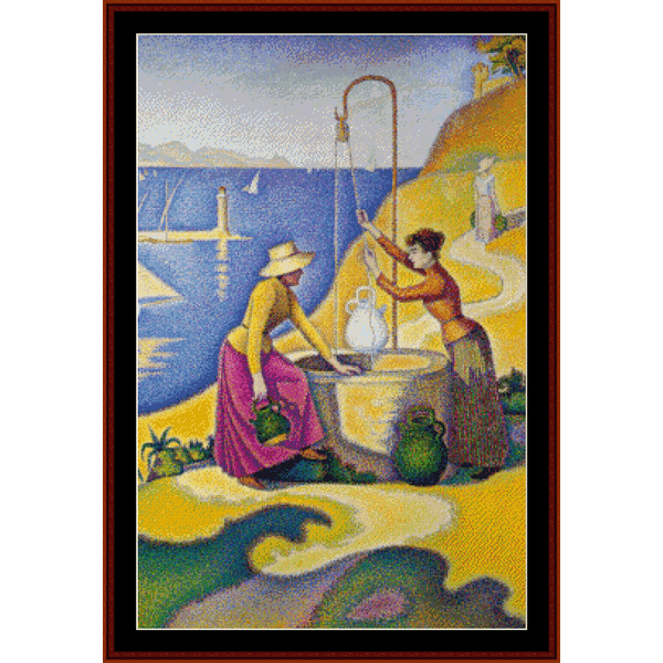 Young Women of Provence, 1892 - Paul Signac cross stitch pattern