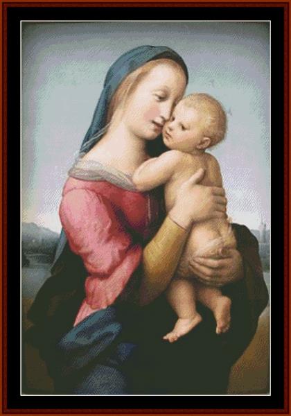 Madonna Tempi - Raphael pdf cross stitch pattern