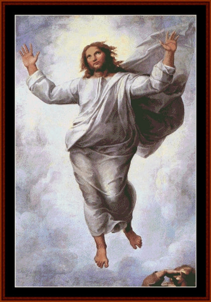 The Transfiguration - Raphael pdf cross stitch pattern