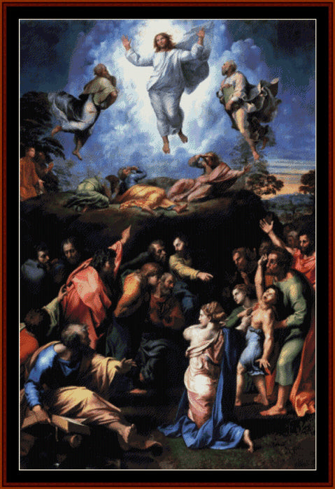 The Transfiguration II - Raphael pdf cross stitch pattern
