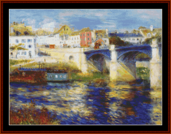 Bridge at Chatou - Pierre Auguste Renoir pdf cross stitch pattern