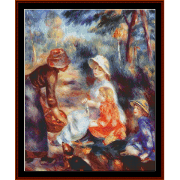 Woman Selling Apples - Renoir cross stitch pattern