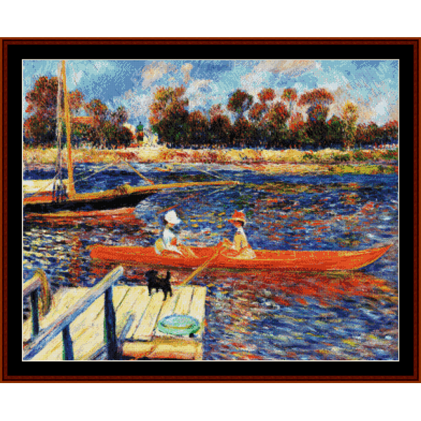 The Seine at Argenteuil - Renoir cross stitch pattern