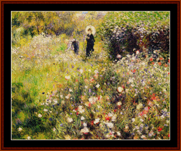 Summer Landscape - Renoir pdf cross stitch pattern