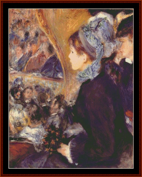 The First Outing - Pierre Auguste Renoir pdf cross stitch pattern