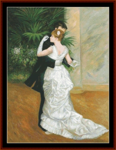 City Dance - Pierre Auguste Renoir pdf cross stitch pattern