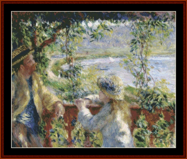By the Lake - Renoir pdf cross stitch pattern
