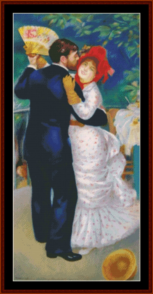 Dance in the Country - Pierre Auguste Renoir pdf cross stitch pattern
