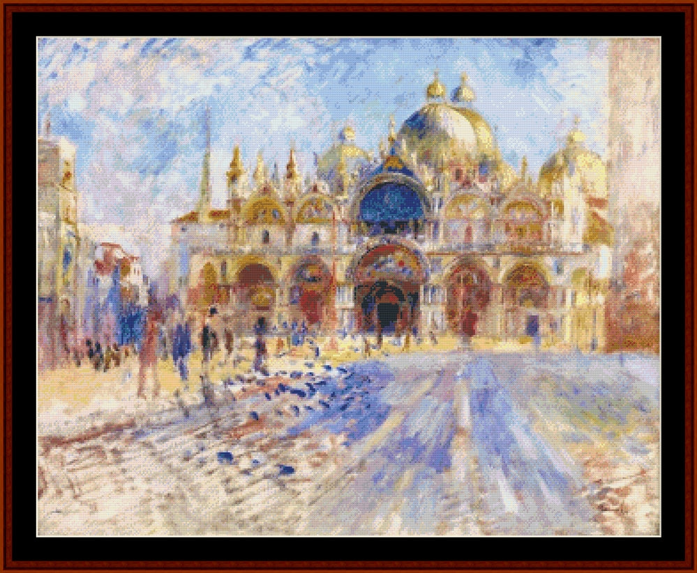 Piazza San Marco - Renoir cross stitch pattern