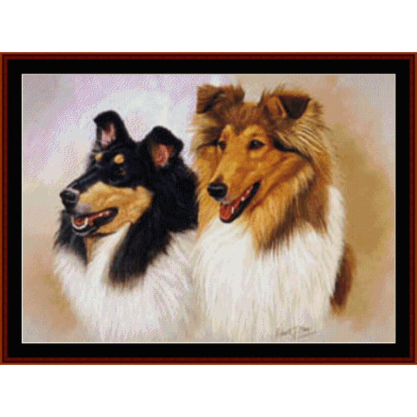 Collies pdf cross stitch pattern