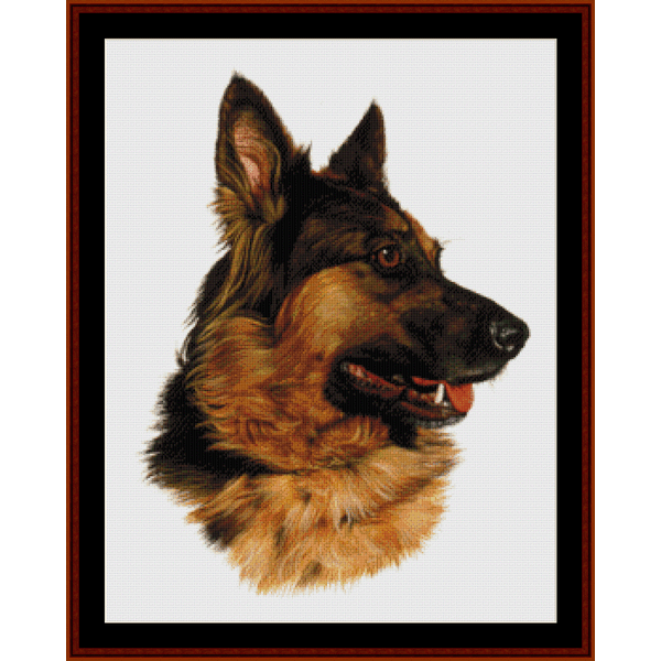 German Shepherd pdf cross stitch pattern