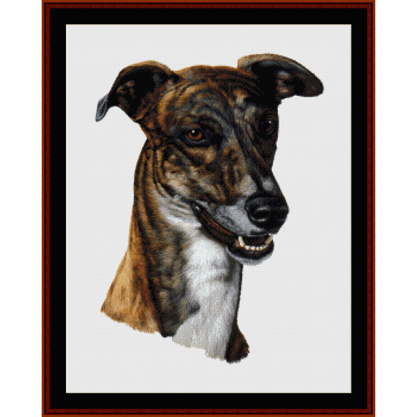 Greyhound pdf cross stitch pattern