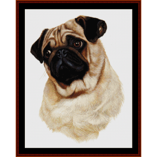 Pug pdf cross stitch pattern