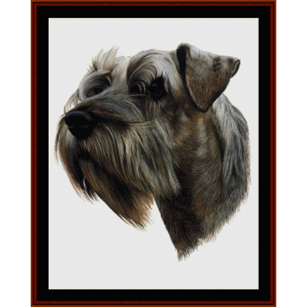 Schnauzer cross stitch pattern
