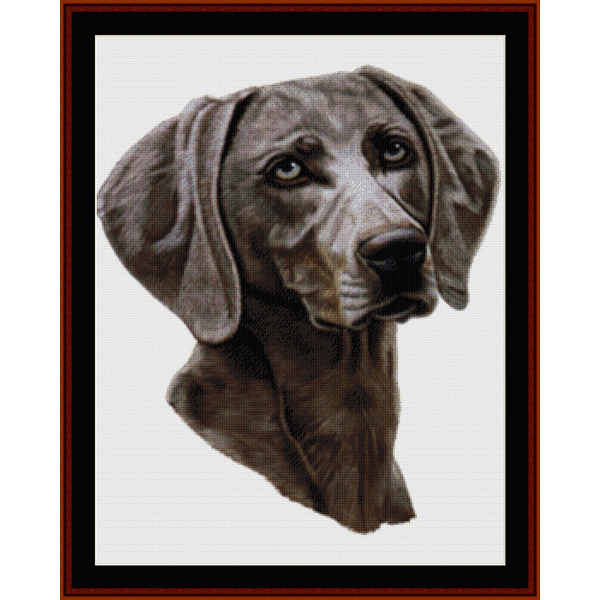 Weimaraner pdf cross stitch pattern