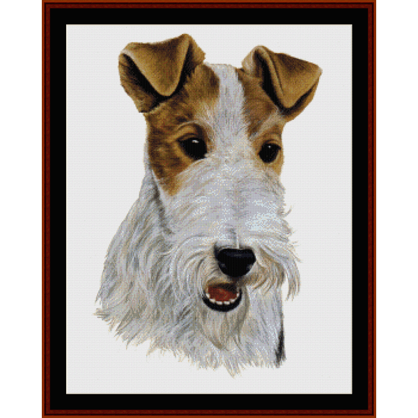 Wire Fox Terrier pdf cross stitch pattern