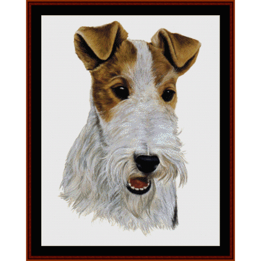 Wire Fox Terrier cross stitch pattern