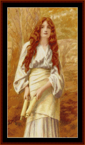 Glamour - Henry Ryland cross stitch pattern