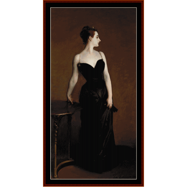 Madame X - J.S. Sargent cross stitch pattern