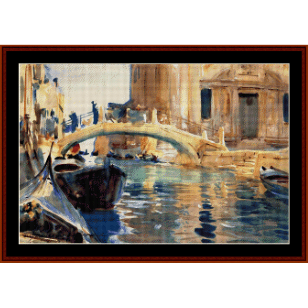 Ponte San Giuseppe di Castello - John Singer Sargent pdf cross stitch pattern
