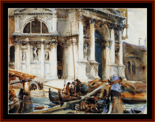 Santa Maria dell a Salute - John singer Sargent pdf cross stitch pattern