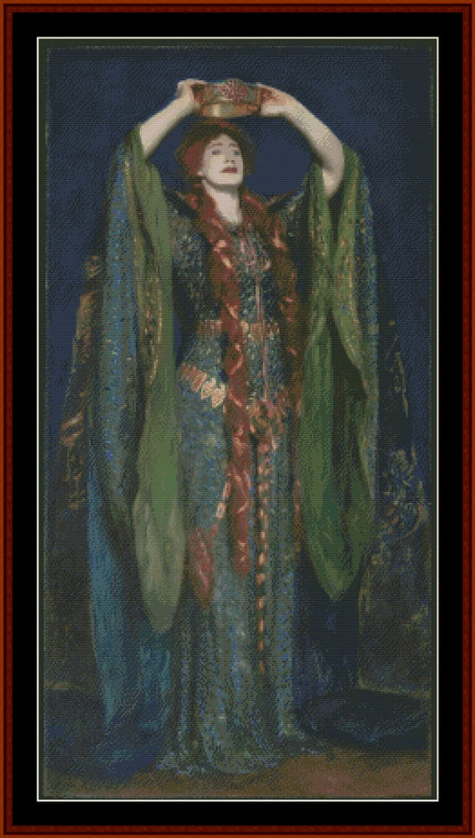 Lady Macbeth- J.S. Sargent cross stitch pattern