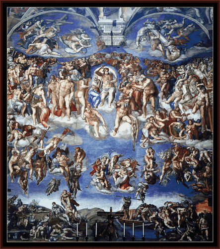 The Last Judgement - Raphael pdf cross stitch pattern