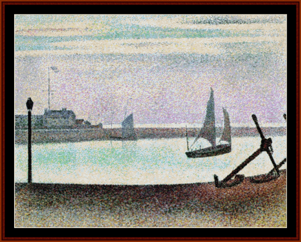 Channel at Gravelines - Georges Seurat cross stitch pattern