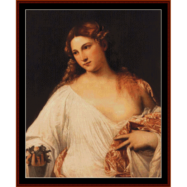 Flora - Titian pdf cross stitch pattern