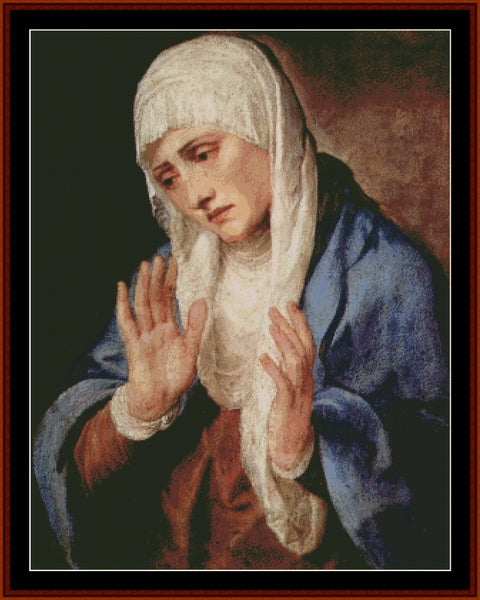 Sorrows - Titian pdf cross stitch pattern