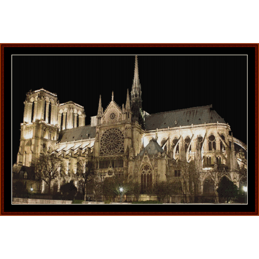 Tribute to Notre Dame cross stitch pattern