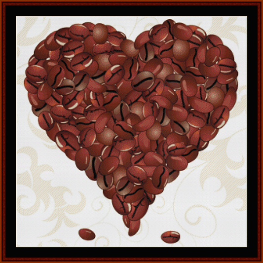 Coffee Valentine cross stitch pattern