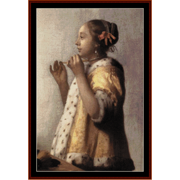 Vermeer girl 2025 with pearl necklace