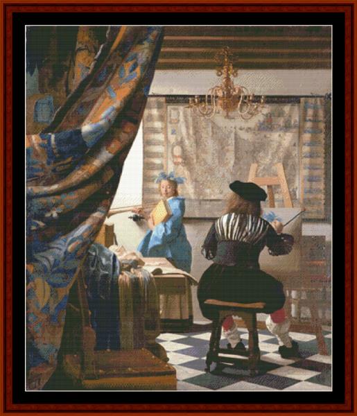 The Art of Painting - Johannes Vermeer pdf cross stitch pattern