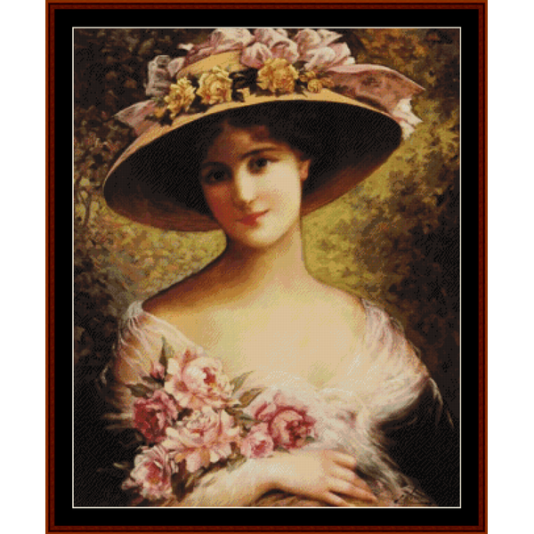 The Fancy Bonnet - Emile Vernon pdf cross stitch pattern