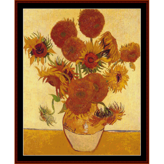 Sunflowers - Van Gogh cross stitch pattern