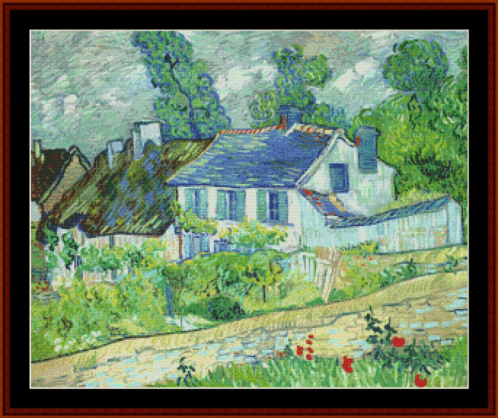House at Auvers, 1890 - Van Gogh cross stitch pattern