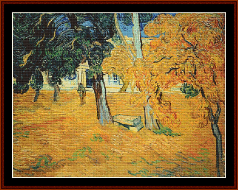The Park at St. Paul’s Hospital - Van Gogh cross stitch pattern