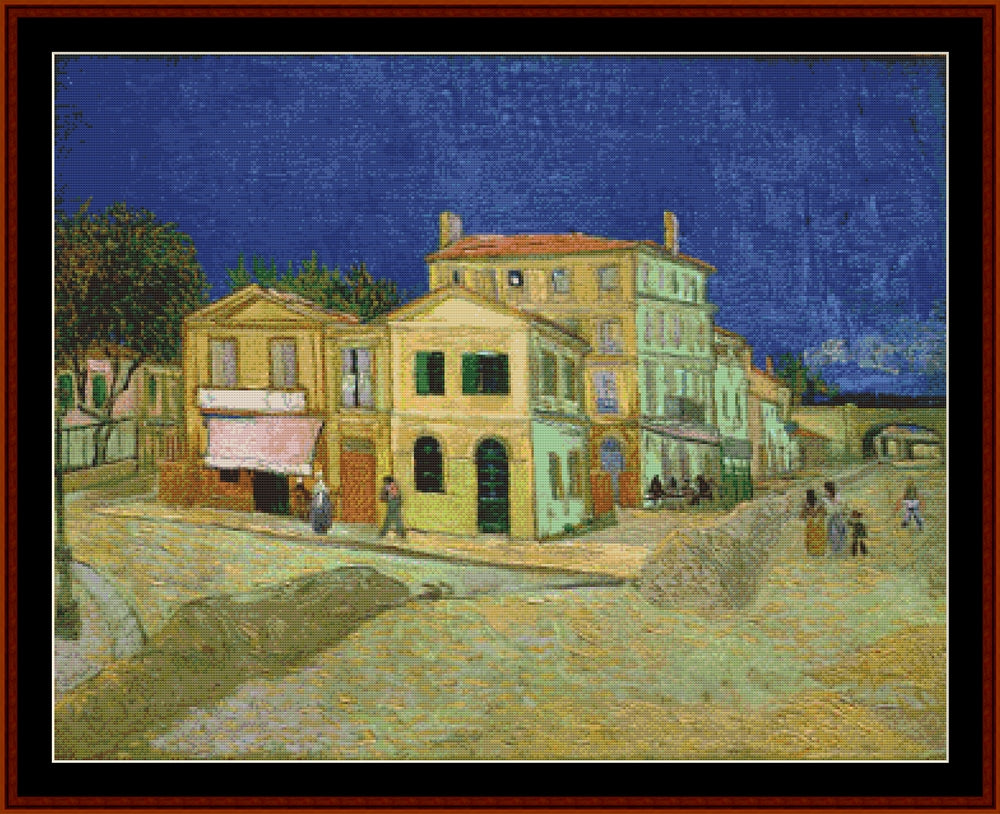 The Yellow House - Van Gogh cross stitch pattern