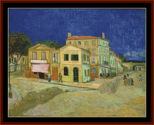 The Yellow House  - Van Gogh cross stitch pattern