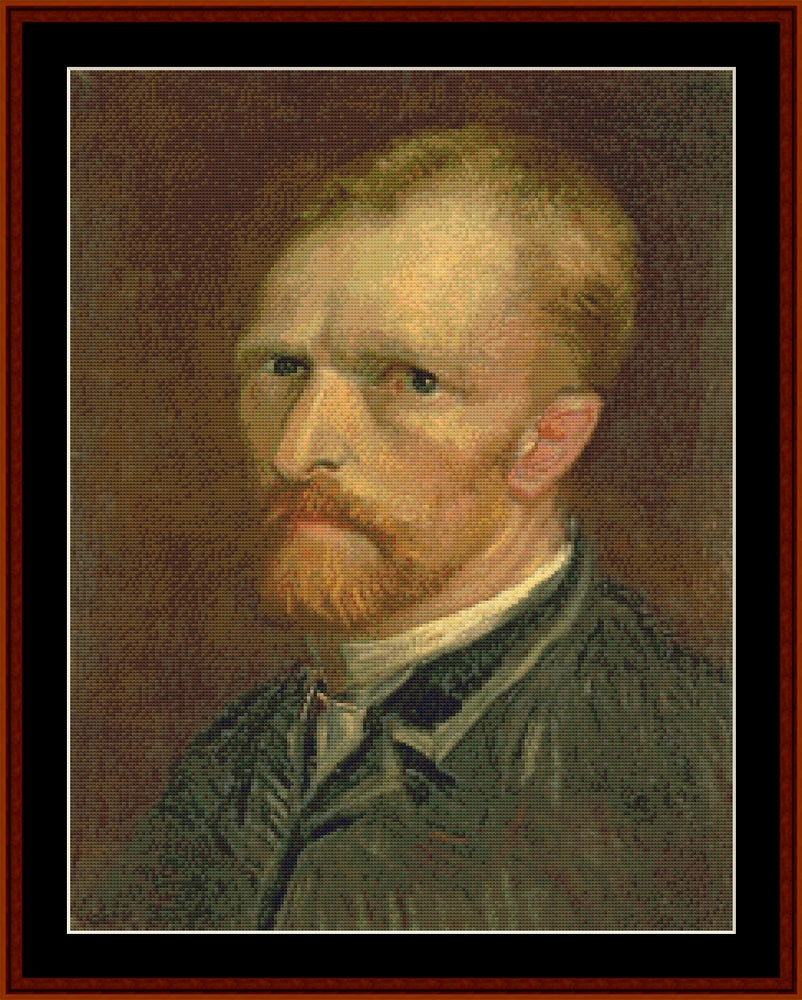 Self Portrait II – Vincent Van Gogh pdf cross stitch pattern