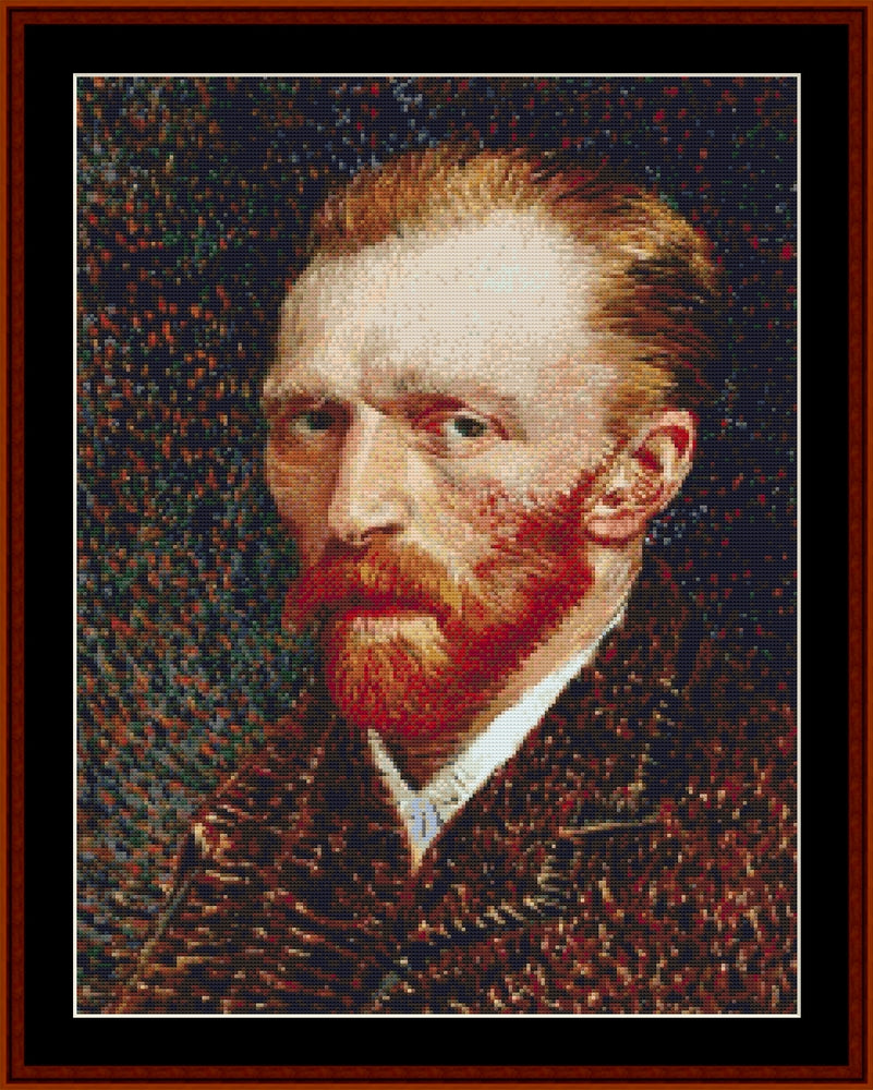 Self Portrait III – Vincent Van Gogh pdf cross stitch pattern