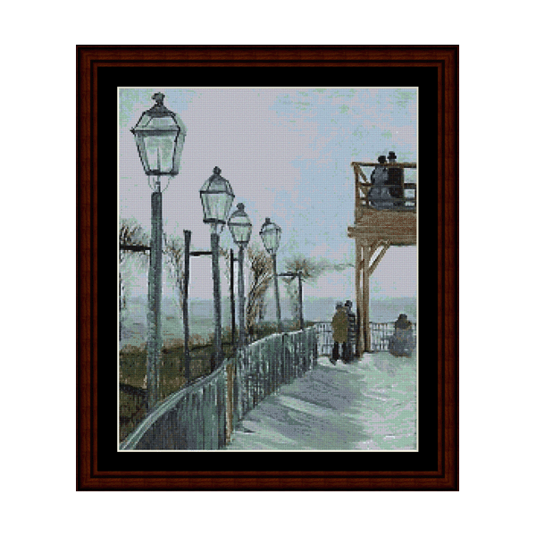 Montmarte - Van Gogh cross stitch pattern