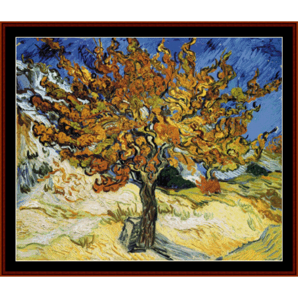 Mulberry Tree - Van Gogh pdf cross stitch pattern