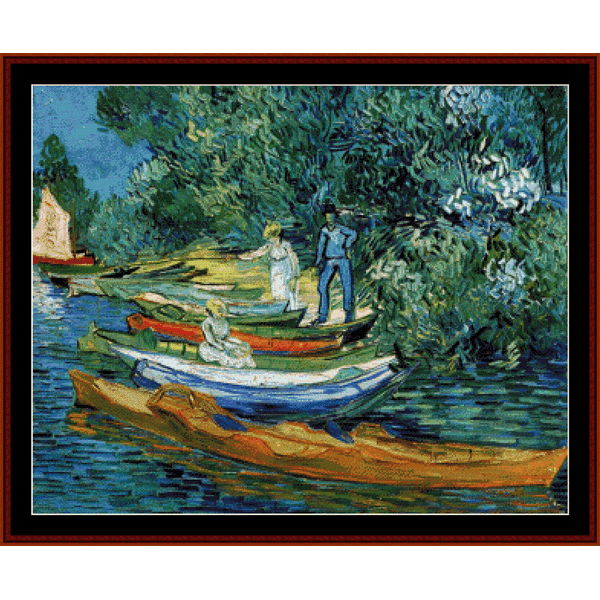 Rowing Boats - Vincent Van Gogh pdf cross stitch pattern